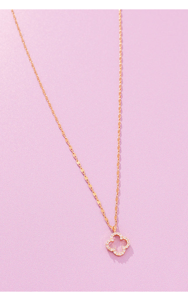 18K Gold Plated Clover Pendant Necklace