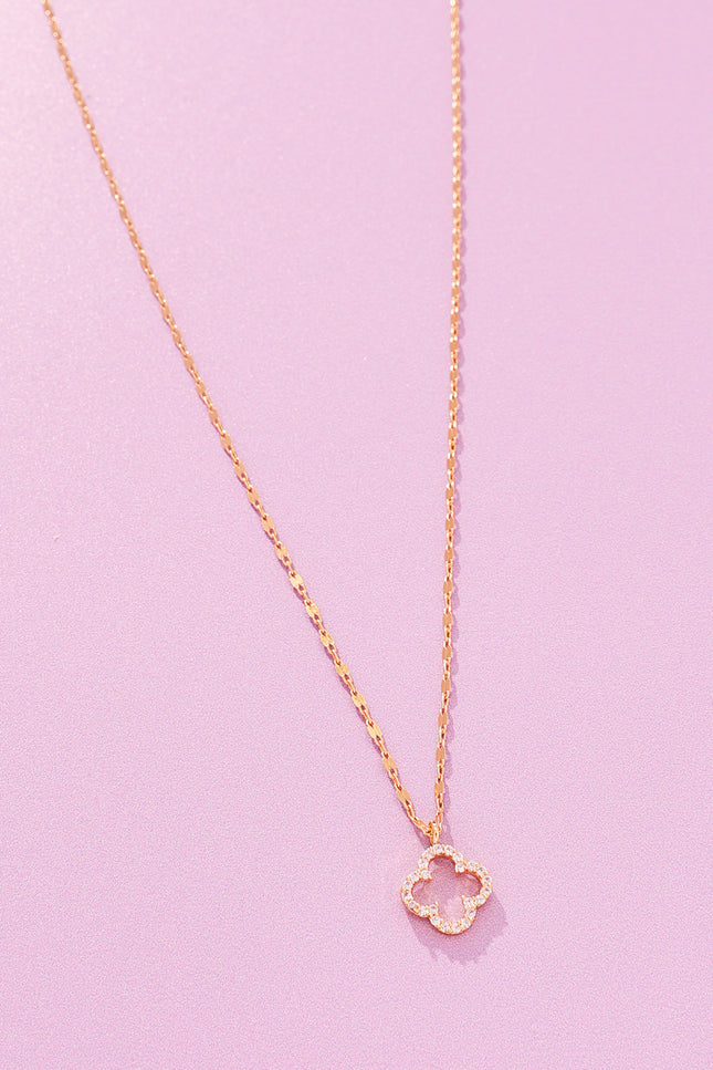 18k gold-plated Clover Pendant Necklace
