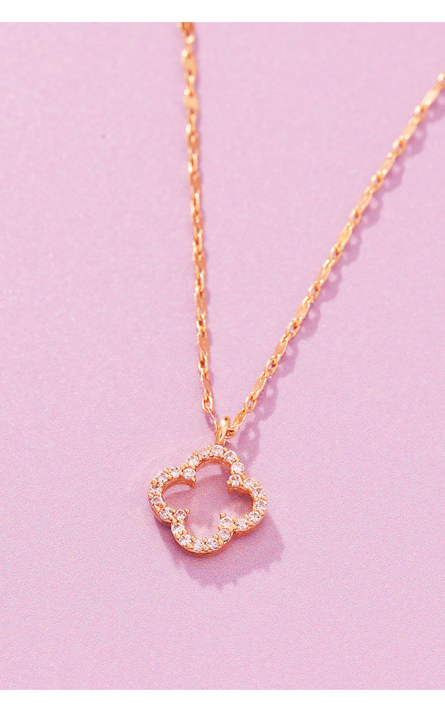 18K Gold Plated Clover Pendant Necklace