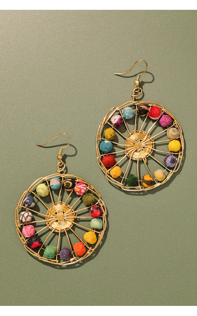 Kaleidoscope Wheel Earrings