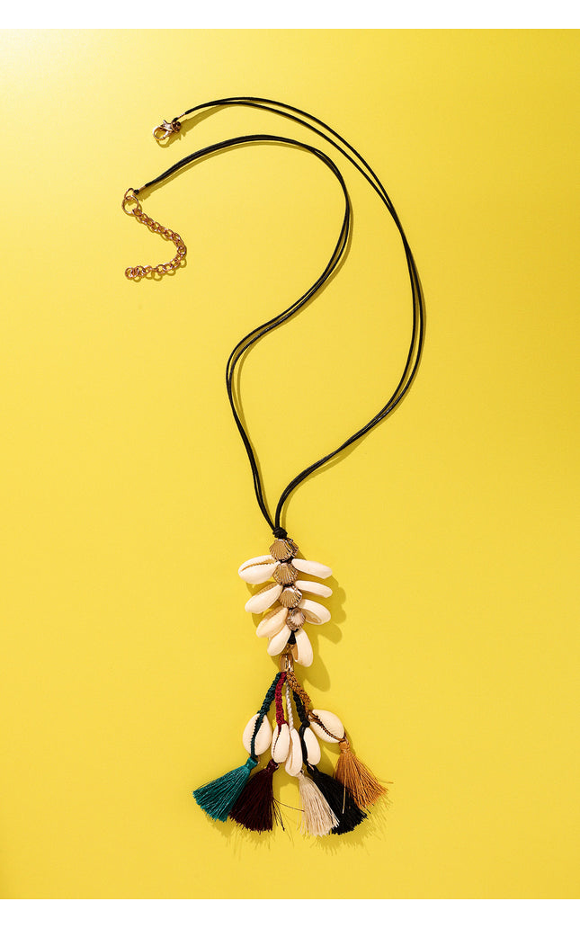 Tropical Shell Tassel Necklace