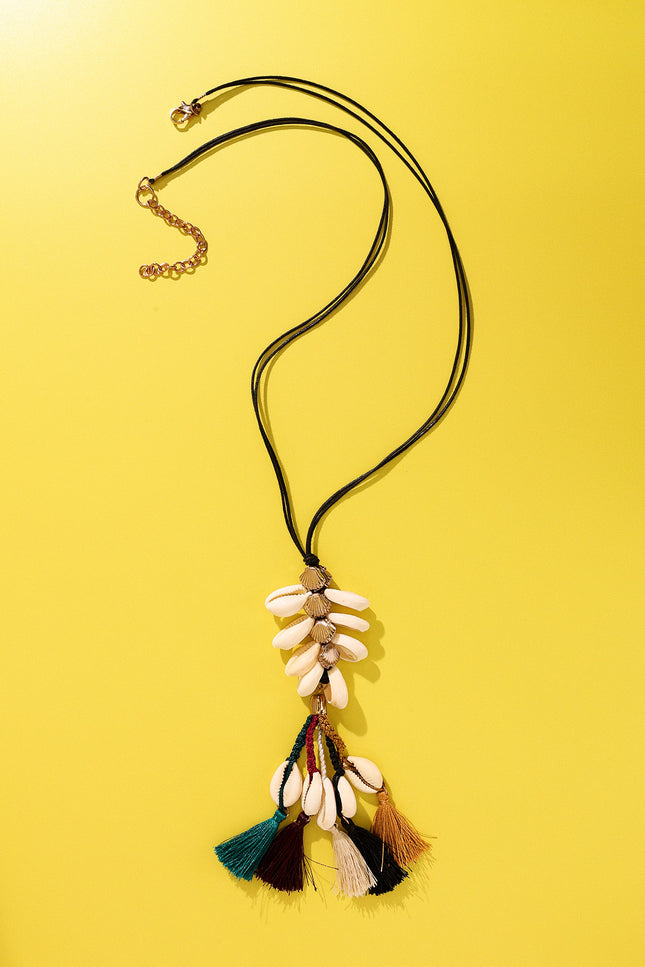 Tropical Shell Tassel Necklace