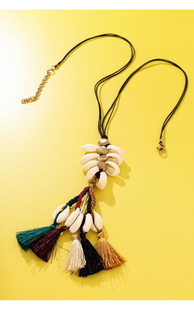 Tropical Shell Tassel Necklace