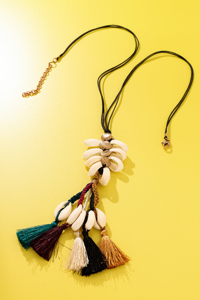 Tropical Shell Tassel Necklace