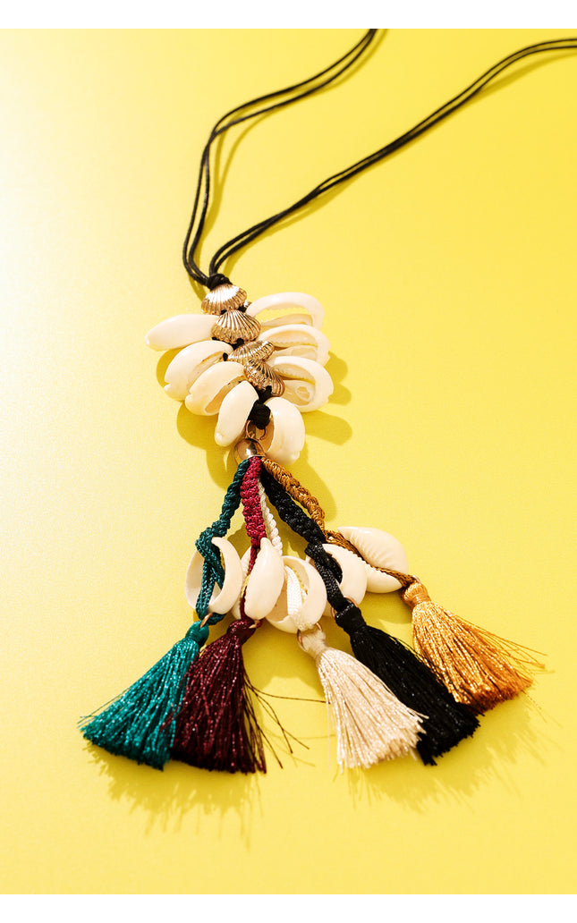 Tropical Shell Tassel Necklace