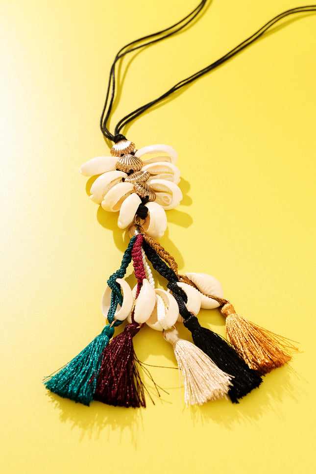 Tropical Shell Tassel Necklace