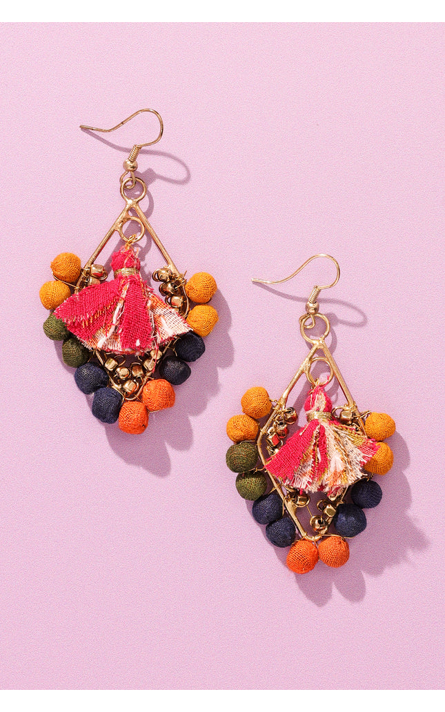 Triangle Fabric Earrings