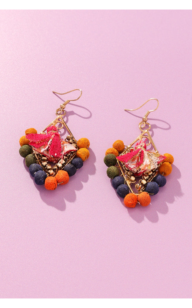 Triangle Fabric Earrings