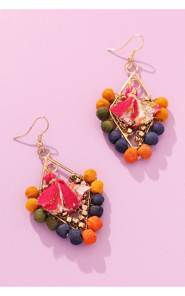 Triangle Fabric Earrings