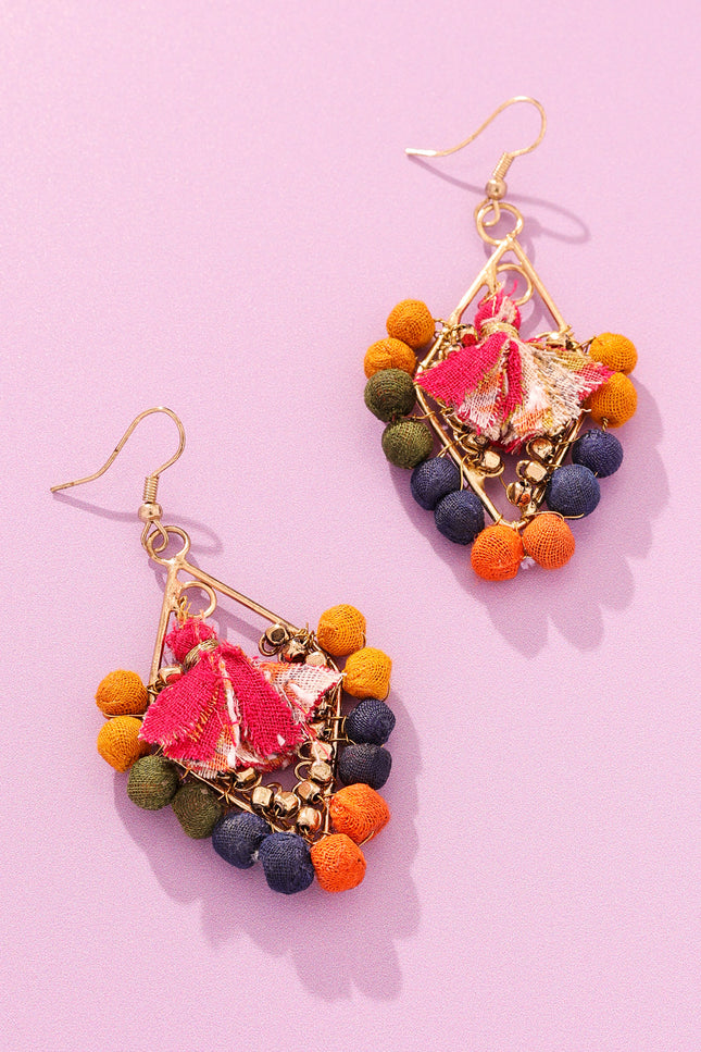Triangle Fabric Earrings