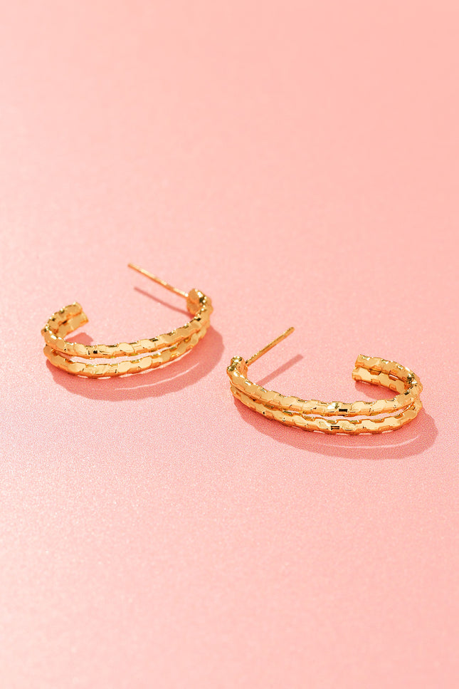 18k gold-plated Braided Hoop Earrings