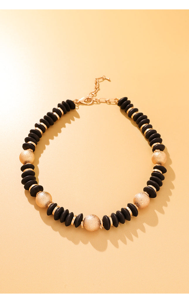 Ebony & Gold Elegance Necklace