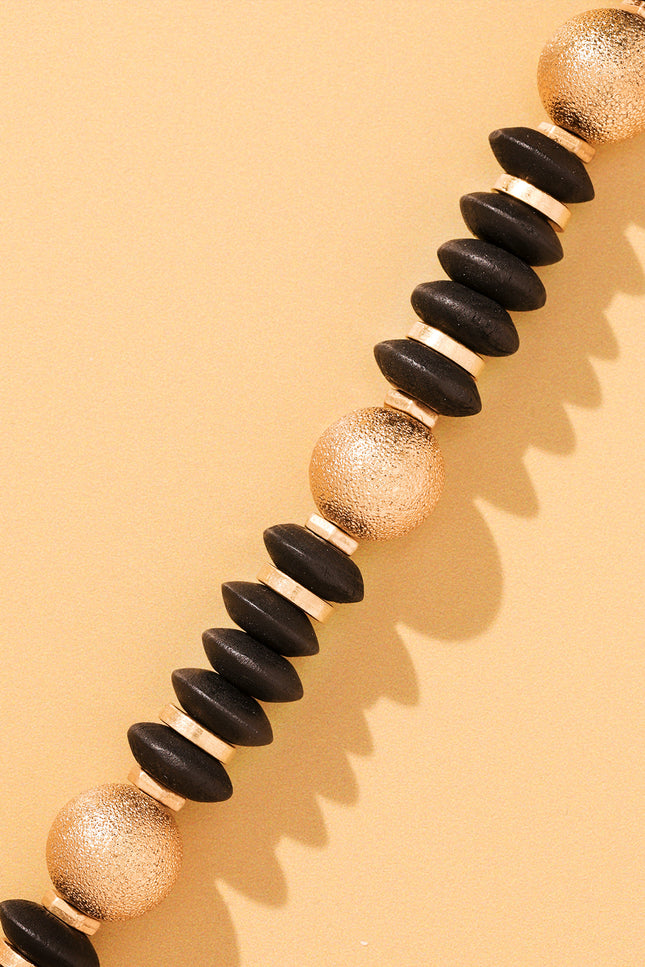 Ebony & Gold Elegance Necklace