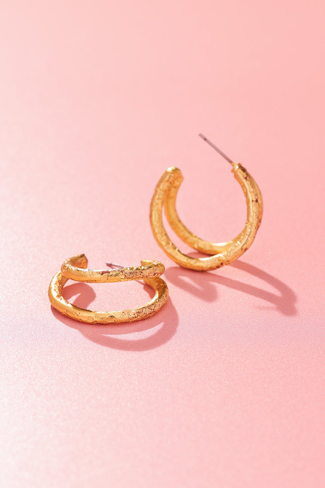 Textured Dome Hoop Earrings