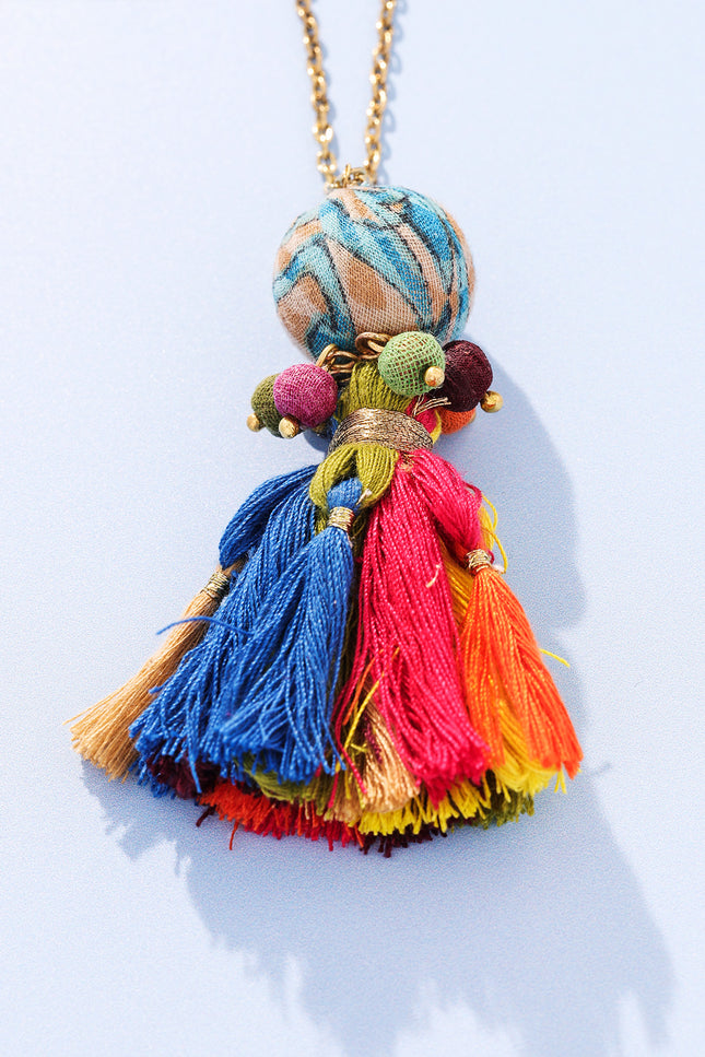 Boho Tassel Charm Necklace