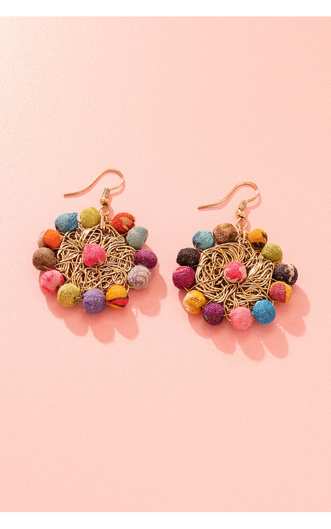 Gorgeous Colorful Circular Earrings