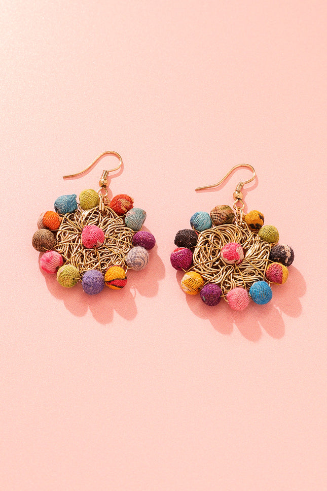 Gorgeous Colorful Circular Earrings
