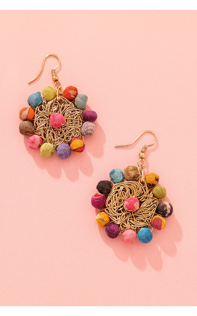 Gorgeous Colorful Circular Earrings