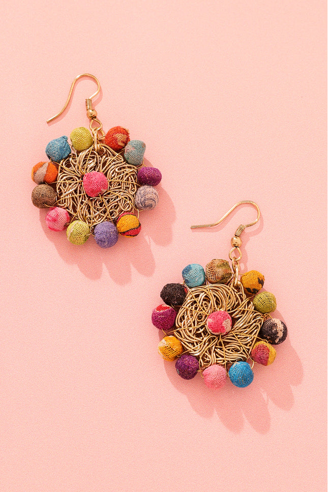 Gorgeous Colorful Circular Earrings