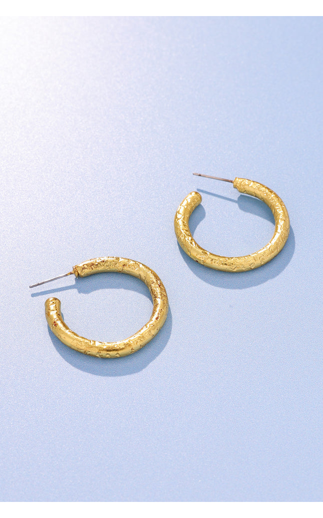 Textured Hoop Earrings