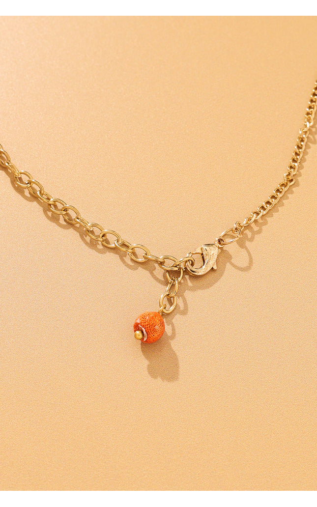 Festive Bead Cascade Necklace