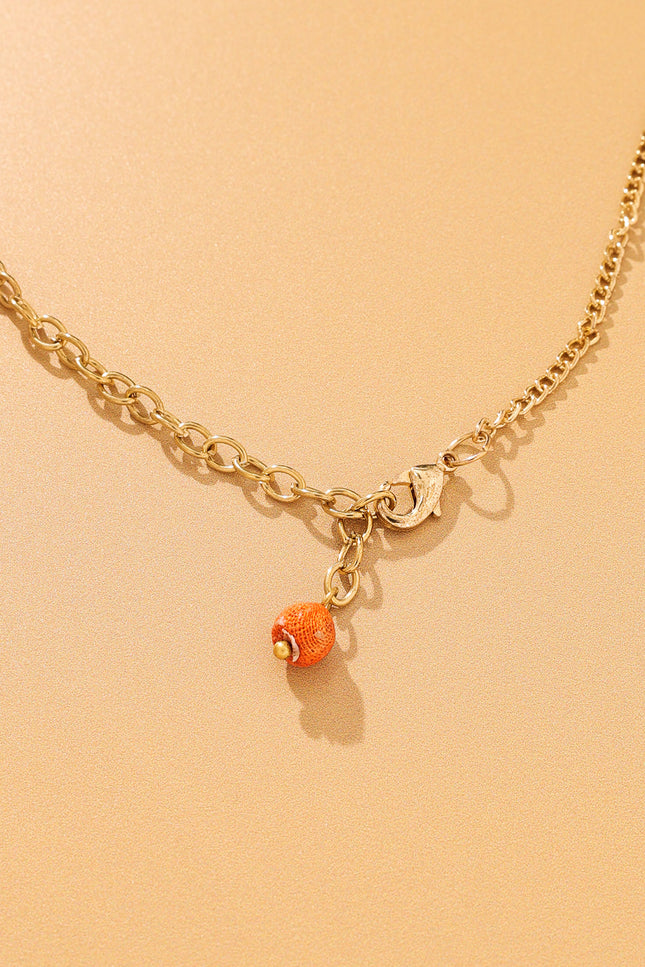 Festive Bead Cascade Necklace