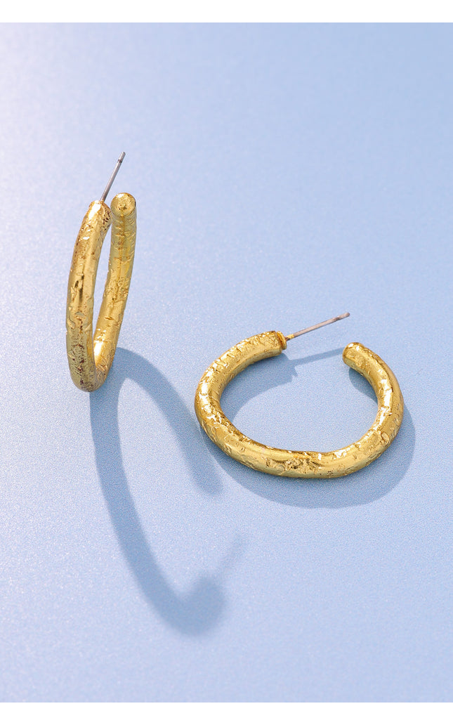 Textured Hoop Earrings