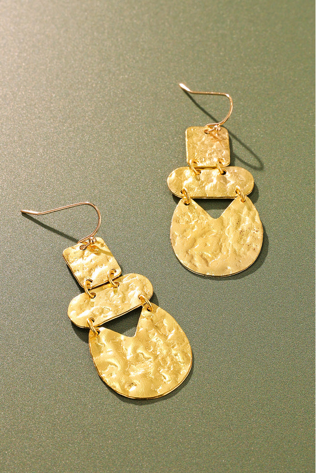 Hammered Abstract Drop Earrings