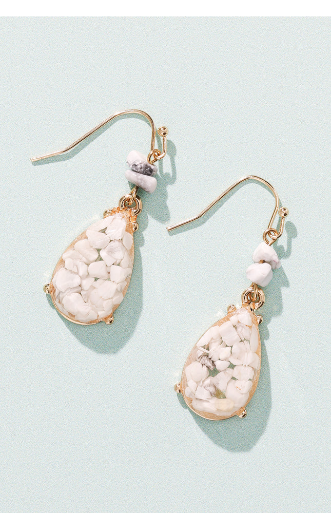 Winter Frost Teardrop Earrings