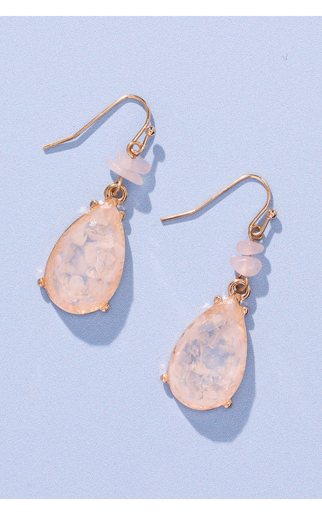 Rose Quartz Teardrop Earrings