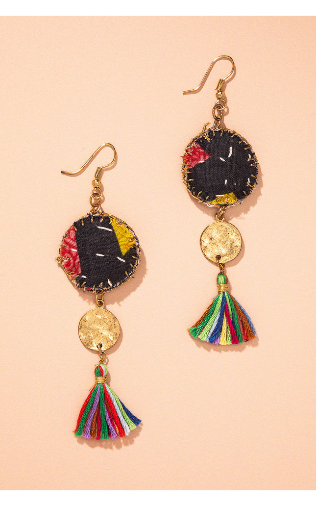 Colorful Tassel Drop Earrings