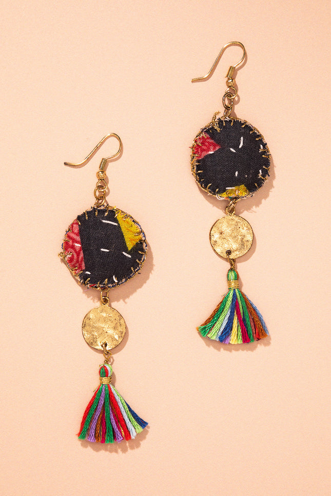 Colorful Tassel Drop Earrings