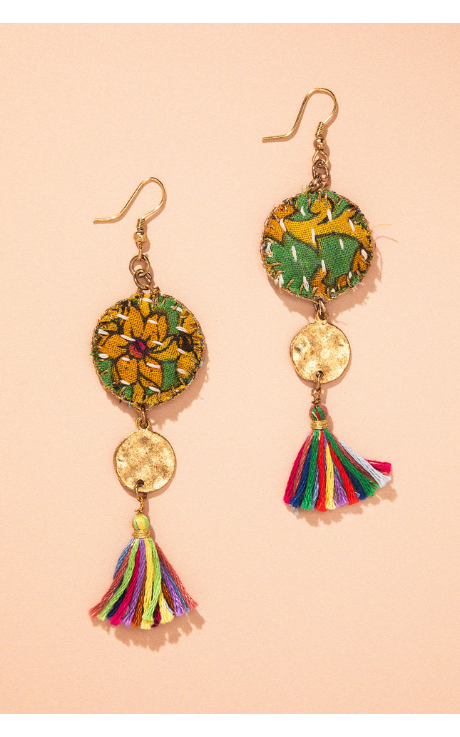 Colorful Tassel Drop Earrings
