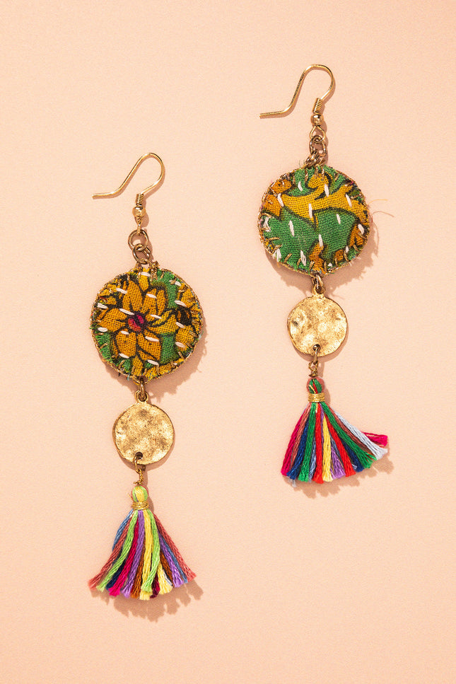 Colorful Tassel Drop Earrings