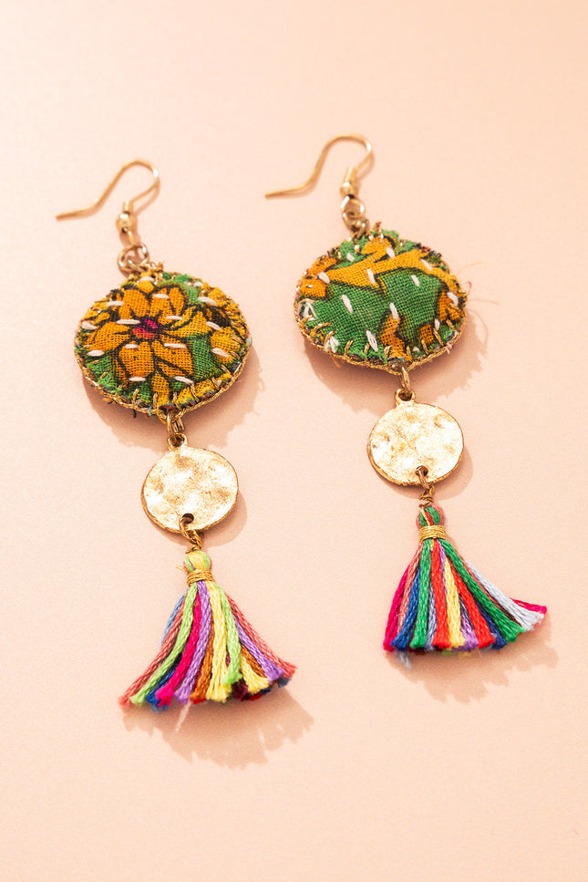 Colorful Tassel Drop Earrings