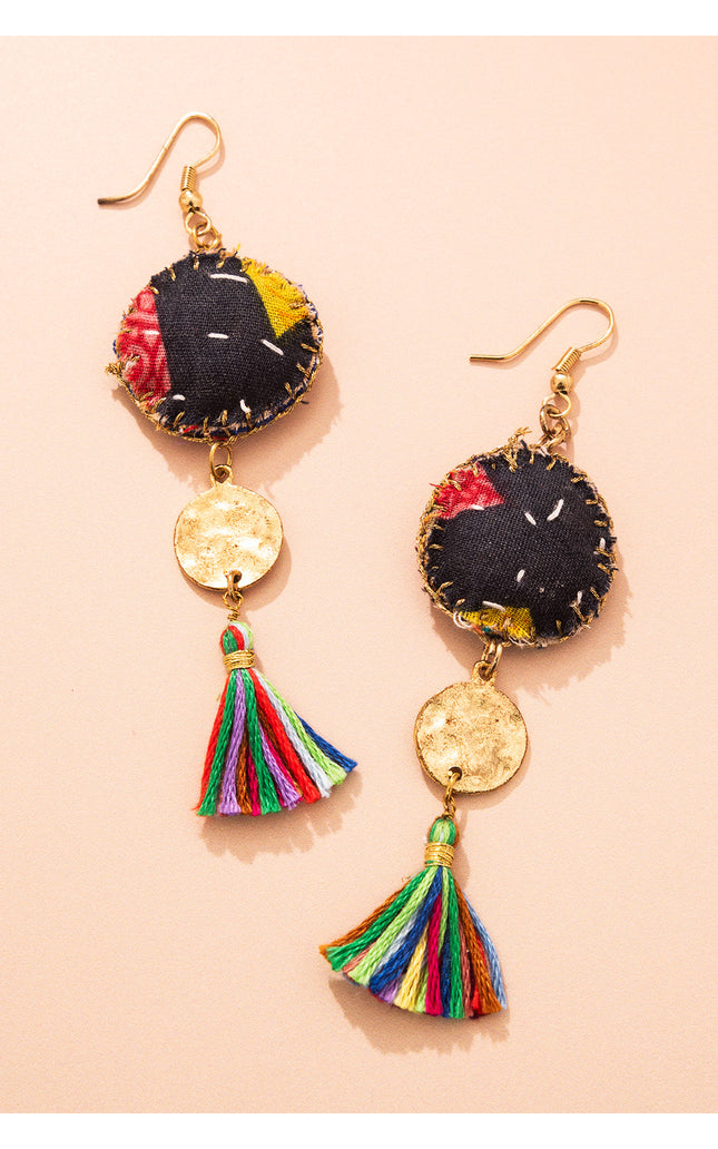 Colorful Tassel Drop Earrings