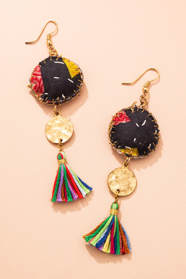 Colorful Tassel Drop Earrings