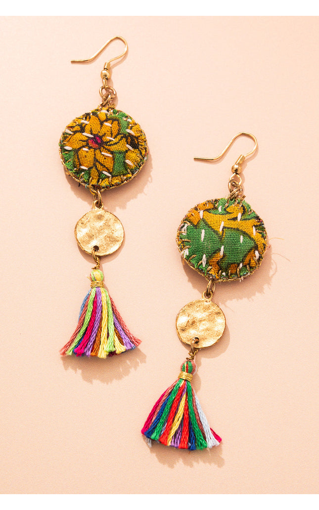 Colorful Tassel Drop Earrings