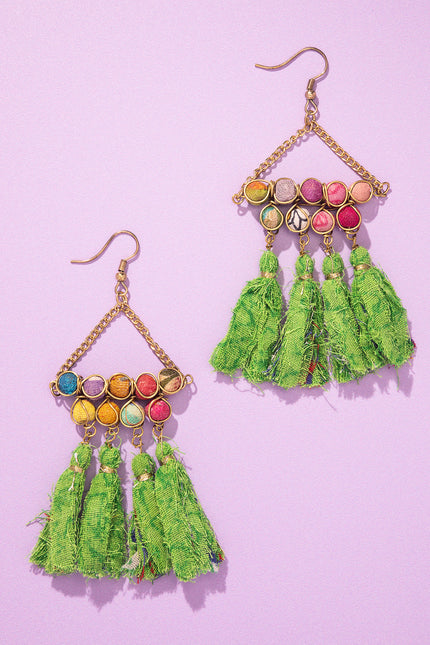 Sunshine Tassel Drop Earrings