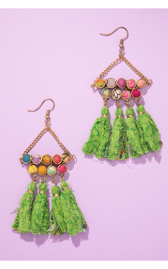 Sunshine Tassel Drop Earrings