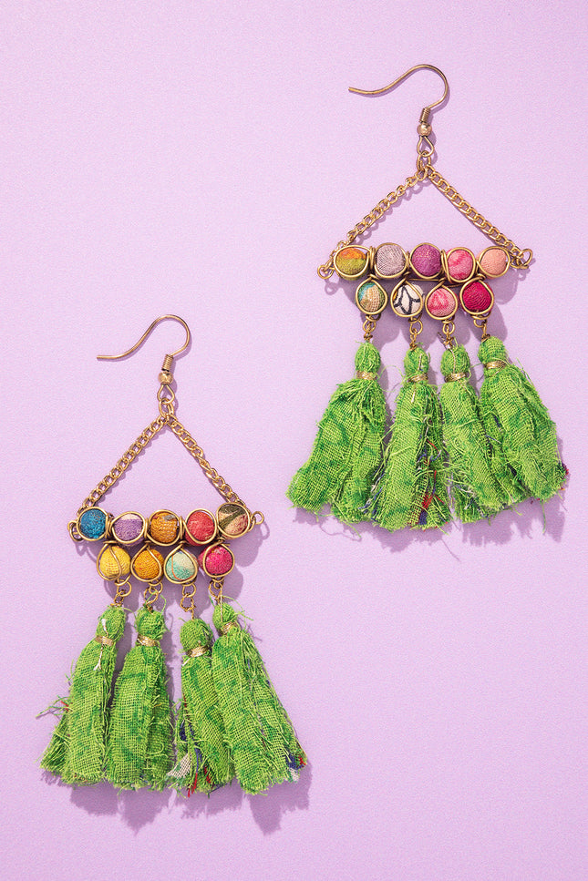 Sunshine Tassel Drop Earrings