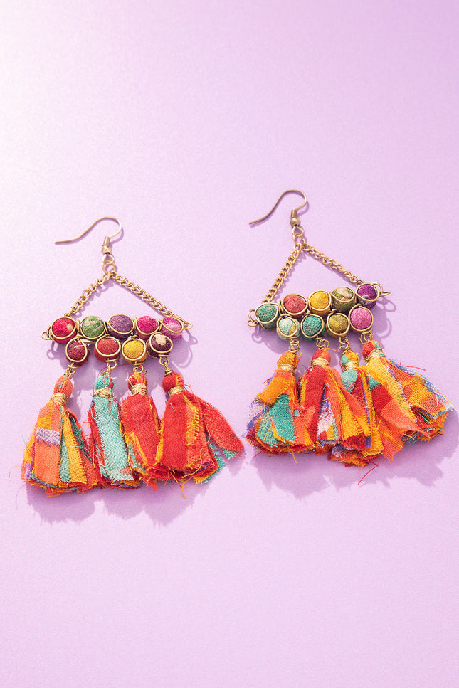 Sunshine Tassel Drop Earrings