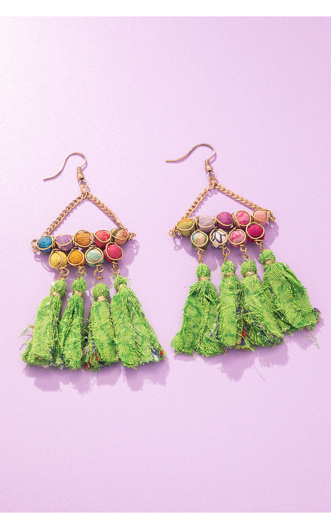 Sunshine Tassel Drop Earrings