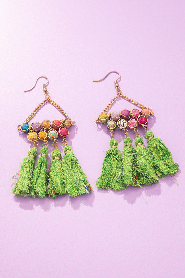 Sunshine Tassel Drop Earrings
