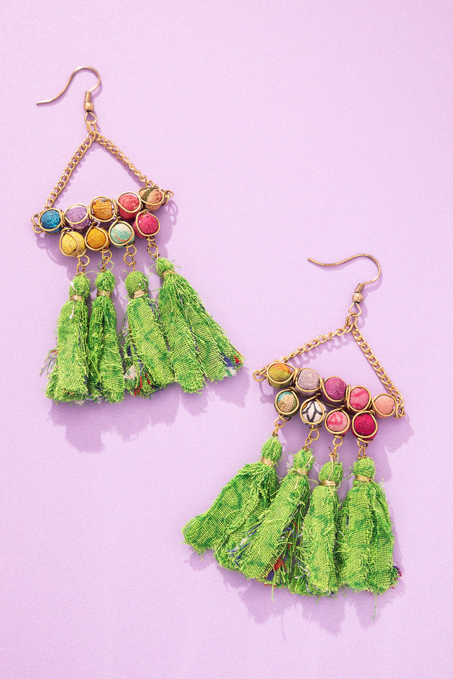 Sunshine Tassel Drop Earrings