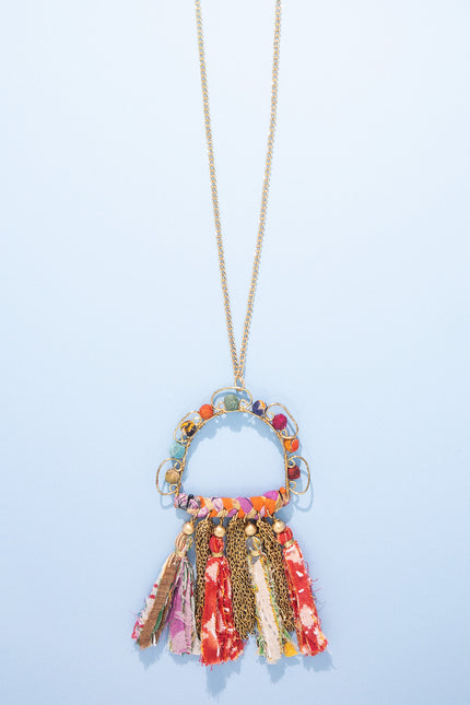 Colorful Arch Tassel Necklace