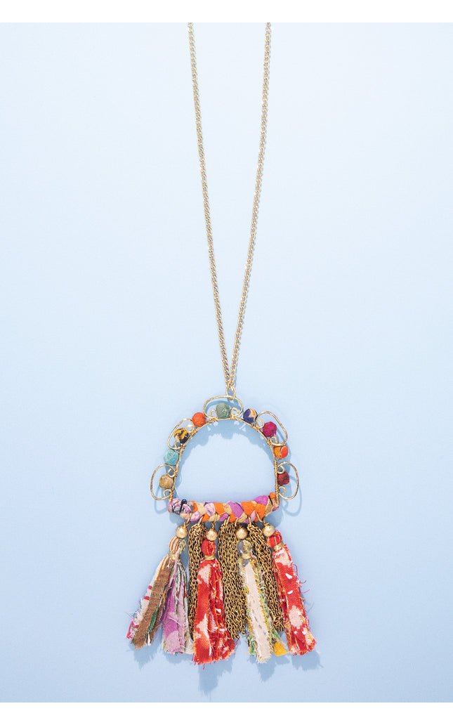 Colorful Arch Tassel Necklace