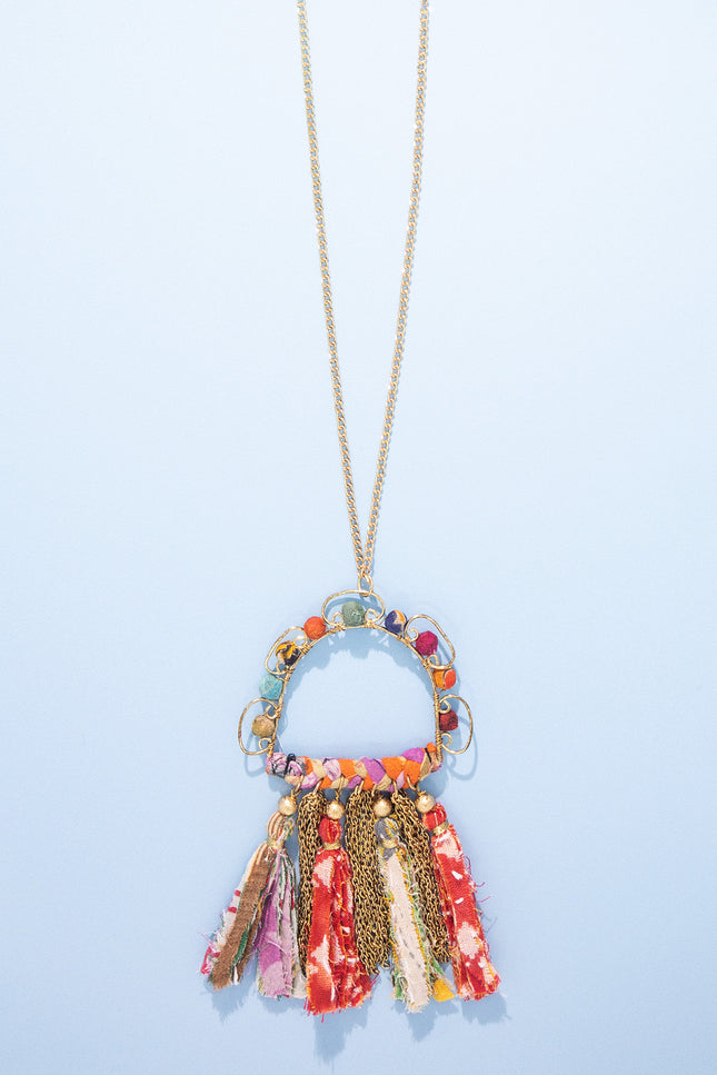 Colorful Arch Tassel Necklace