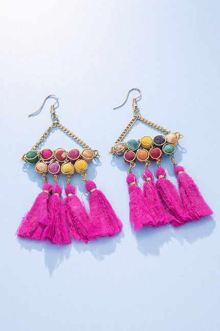 Sunshine Tassel Drop Earrings