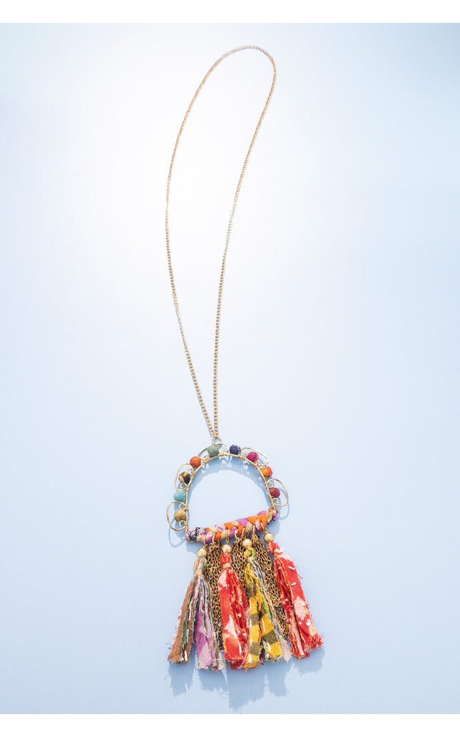 Colorful Arch Tassel Necklace